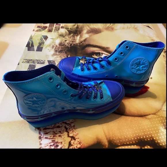 Converse Blue Platform Shoes - Picture 8 of 11